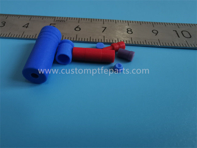 Resistência de alta temperatura do tubo feito sob encomenda colorido da gaxeta do isolador das peças de PTFE
